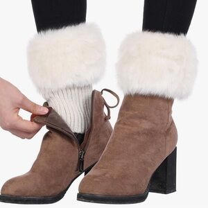 Brown Faux Fur Boot Toppers